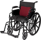 DMI Lumbar Support Pillow for Chair to Assist with Back Support with Removable Washable Cover and Firm Insert to Ease Lower Back Pain while Improving Posture,14 x 13 x 5,Contoured Foam,Elite,Burgundy