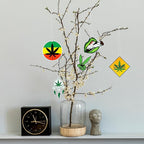 8Pcs Weed Marijuana Car Air Fresheners Cannabis Green Leaf Scented Diffuser Rearview Mirror Smoking Have a Dope Birthday Party Favors Gifts for 420 Stoners Automotive Interior Hanging Accessories