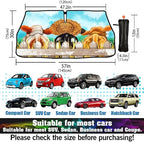 CHILL·TEK Funny Animal Car Windshield Sun Shade Umbrella, Funny Cows Car Sun Shade Umbrella, Block UV Rays Heat Foldable Windshield Umbrella Sun Visor Protector - Keep Vehicle Cool for Cars SUV