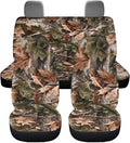 KEIAHUAN Camo Hunting Design Car Seat Covers for Front and Rear Front Bucket Seat Protector & Rear Bench Seat Covers Universal Fit for Most Vehicle Truck, SUV, Sedan, Car 4 PCS