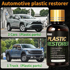 Plastic Restorer for Cars, Black Trim Restorer Car Plastic Restorers Black Crystal Coating for Automotive Parts Vehicles Interior Scratch Remover Shiny Car Stuff,30ML