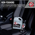 Adam's Polishes Carpet & Upholstery Cleaner - Powerful Car Carpet Cleaner for Auto Detailing, Fabric Interior Solution, Stain Remover Spray for Seat, Floor Mats (128 fl. oz (Gallon))