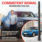 Votex Universal Short Rubber Spiral 8" Antenna Kit – Enhanced Reception, Carwash Proof, Flexible and Durable with Tuned Copper Coil and Stainless Steel Threading – for Trucks, Cars & SUVs, (Black)