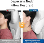 Car Headrest Memory Foam Neck Pillow for Driving with Leather Cover Soft Comfortable Seat Head Pillow Cushion for Most Cars SUV Sedan Home Office, White, 1PC