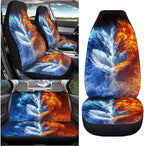 KEIAHUAN Dragon Fire Car Car Seat Covers Full Set Universal Fit Vehicle Bucket Seat Cover Stretchy Breathable Front and Rear Seat Covers for Most SUV,Sedan,Truck,Minivan