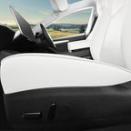 for Tesla Model Y 7 Seaters Seat Cover The First and Second Row Car Seat Cover Custom 2020-2024 (White-2 Rows)