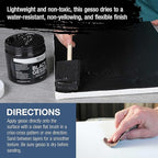 U.S. Art Supply Black Gesso Primer - 16.9oz (500ml) for Oil & Acrylic Paint - Superior Coverage, Canvas Prep, Mixable White Gesso Paint Artists