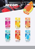 AREON Monbrane Car Hanging Air freshener Gel, Assorted (Pack of 6)