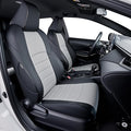 HKZ Fit RAV4 Car Seat Cover Set for 2013 2014 2015 2016 2017 2018 Toyota RAV4 Limited XLE SE Platinum Adventure-Leather(Black+Grey)