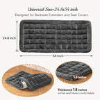 Soulbond Dog Bed for Car Back Seat Soft Plush Backseat Pet Bed Mat Non-Slip Travel Pet Mat, Fuzzy Plaid Dog Seat Cover, Fit for Backseat Extenders and Trucks SUVs (Glossy-Dark Gray, 54" x 24.8")