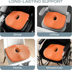 Skechers Seat Cushion Memory Foam,Donut Pillow Office Chair Cushion for Tailbone Pain Relief,Butt Pillow for Office Chair,Car seat Cushion,Long Sitting Office Workers,and Car Drivers,Orange