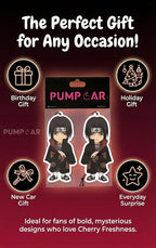 PumpCar 2 pieces double-sided Itachi hanging cartoon cherry-scented funny car air freshener Cool hanging for rearview mirror Car Interior Accessories Gifts