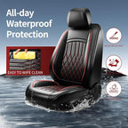 Fit TLX Car Seat Covers for Acura TLX 2014-2025 2026 - Premium Leather, Waterproof, All-Weather, Airbag Compatible, Anti-Slip, Breathable, Easy Install, Seat Protectors, Full Set, Redline