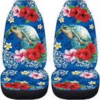 BIGCARJOB Floral Turtle Car Seat Cover Full Set Universal Car Interior Accessories Set Car Front Seat Covers Auto Interior Seat Protector Saddle Blanket for Women Gifts