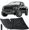 EcoNour Premium Umbrella Windshield Sun Shade for Car | Foldable UV Blocker Front Windshield Sunshade | Umbrella Shade Accessories with Storage Pouch | Full Size SUVs &MPV| Large - 61"x35"