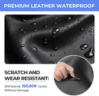 1:1 Custom Car Seat Covers Fit for Toyota RAV4 2019 2020 2021 2022 2023 2024 2025 2026 LE/XLE/XLE Premium/Limited (NOT for Hybrid) Full Set Faux Leather Waterproof Seat Protectors(5-Seat, Black&Grey)