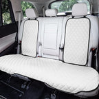 FH Group Car Seat Cushion Neosupreme Automotive Seat Cushions - Universal Fit, Rear Car Seat Cushion, Car Seat Cushions with Non-Slip Silicone Backing for SUV, Sedan, Van Rear Set White