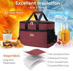 Lifewit Cooler Bag 30/50/60 Cans Collapsible and Insulated Large Lunch Bag Leakproof Soft Cooler Portable Tote for Camping/BBQ/Family Outdoor Activities