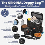 The Original Doggy Bag™ - Complete Dog Travel Bag for Supplies with 2 BPA-Free Travel Dog Bowls & 2 Pet Food Containers - Traveling Kit for Road Trips, Camping, Weekend Away or Doggy Gift: Camo