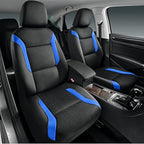Skechers Memory Foam Car Seat Covers, Air Cool Mesh Thick Seat Covers,Car Seat Covers Front Seats Airbag Compatible, Automotive Comfort & Protection for Most Cars, Vans,Trucks, SUVs,Blue
