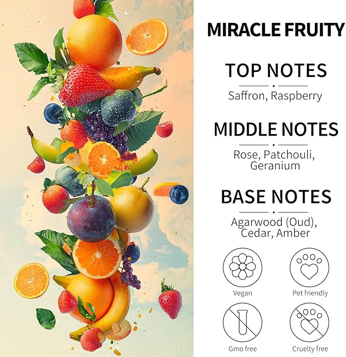 2-Pack Car Fresheners Long Lasting & Car Deodorizer - Miracle Fruity Hanging Car Air Freshener for Women, Car Necessities & Scent Diffuser by VUTOLLOSA