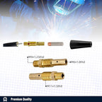 14pcs Flux Core Gasless Nozzle Welding Kit with Non-Stick Coating; Ceramic Welding Tips Replacement MIG Welder Accessories,Compatible with Lincoln,Eastwood and more (coated .030" Kit)