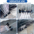 DUSICHIN Undercarriage Cleaner Water Broom Pressure Washer Attachment, 16 Inches Undercarriage Washer, Pressure Washer Underbody Cleaner 4 Extension Wands 4 nozzles for Garden Hose Too DUS3202