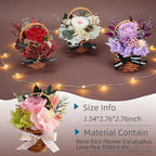Small Bouquet Car Air Freshener Vent Clips Mini Fresh Flower Bouquet Air Conditioning Outlet Perfume Clip Decoration Essential Oil Diffuser Vent Clip Auto Interior Accessories for Car Decor