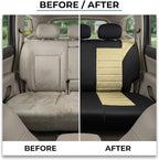 FH Group Automotive Car Seat Covers Rear Set Premium 3D Air Mesh Seat Covers, Airbag Compatible and Split Bench Cover Universal Fit Interior Accessories for Cars Trucks and SUVs - Beige