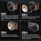 WOCOCN Customized Photo Car Air Freshener, Double-Sided Record Player Design, Unique Turntable Vinyl Shape,Meaning Gifts for Dad, Mom, Friends, Colleagues（9pcs） (Black)