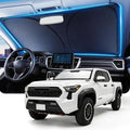 DMJN Windshield Sun Shade for Toyota Tacoma (2016-2023), Car Sunshade for Front Windshield [100% Efficient Block UV & Scorching Sun] UPF50+ Heat Block - Protect Interior & Keep Cooler