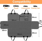 Mancro Dog Car Seat Cover, 2025 Upgraded 600D Heavy Duty Waterproof & Scratch-Resistant Dog Hammock for Car, Back Seat Pet Cover for Dogs with Sedan and SUVs, X-Large, Grey