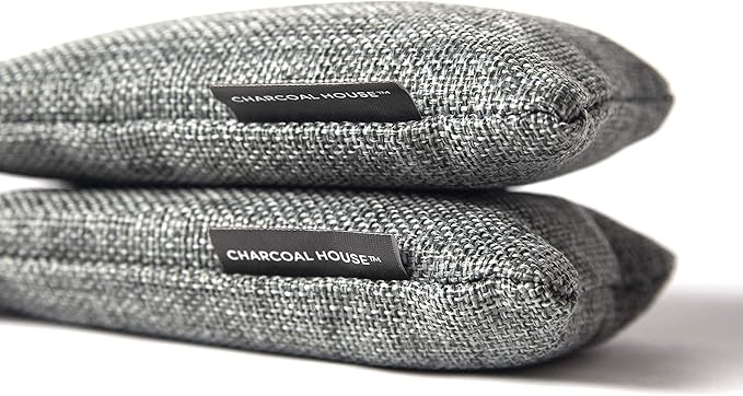 Charcoal House Premium Charcoal Bags (2 x 75g) for Odor Elimination and Fresh Air - Ideal for Home, Closets, Fridge, Car - Odor Absorber, Deodorizer, Air Purifier Bags