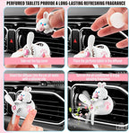 White Rabbit Pilot Car Air Freshener Vent Clip – Airplane Car Freshener | Easy Clip-On, ABS+PP | Rotating Propeller for Eliminating Odors, Long-Lasting Fragrance & Fun Addition to Your Vehicle