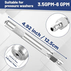 Pressure Washer Long Range Chemical Nozzle, Shooter Tip Pressure Washer, Compatible with Ladder Saver for 1000 to 6000 PSI, 3.5-6 GPM, 1/4" Quick Connect, Power Washer High Reach Spray Nozzle