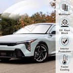 Windshield Sun Shade Custom Fit for 2025 2026 Kia K4 Accessories Foldable Sunshade Sun Blocker Protect Car from Sun Rays & Heat Damage Keep Car Cooler