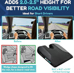Car Seat Cushion, Extra Large Wedge Car Seat Cushion for Driving, Better Visibility, Pressure Relief Memory Foam for Sciatica & Tailbone Pain Relief, (Black Mesh)