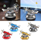 Car Air Freshener, Helicopter Solar Energy Rotating Car Freshener Diffuser Long Lasting for Car Interior Decoration Accessories Diffuser (Blue-Ocean)