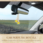 Zubebe 300 Pcs 8ml Hanging Car Air Freshener Diffuser Bottle Bulk Empty Clear Glass Perfume Bottles Refillable Aromatherapy Essential Oils Pendant for Auto Interior Ornaments Decoration (Cube)
