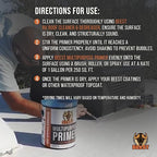 BEEST Multi-Purpose Primer - Gray, 1 Gallon Covers up to 250 Sq Ft| Liquid Rubber Deck Coating - Elastomeric Roof Coating - Water-Based, High-Adhesion Bonding Primer for Concrete, Metal, Wood, TPO