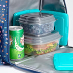 Cool Coolers by Fit & Fresh 4 Pack Slim Ice Packs, Quick Freeze Space Saving Reusable Ice Packs for Lunch Boxes or Coolers, Green