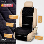 IVICY Faux Suede Front Car Seat Cover – Durable, Non-Slip Seat Protector for Cars – 1 Unit, Black