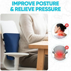 FORTEM Lumbar Support Pillow for Office Chair, Lumbar Support Pillow for Car, Back Rest for Gaming, Memory Foam Pillow, Desk Chair Cushion, Breathable & Washable Cover, Adjustable Straps