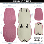 Linen Car Seat Covers for Cars, Front Car Seat Cover Protectors with Storage Bags, Anti-Slip & Soft Automotive Seat Cushion Universal Fit for Most Sedan, SUVs, Vehicles (Pink)