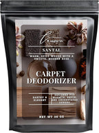 Lapew Santal Carpet Deodorizer Powder - Pet Safe Freshener for Vacuuming | Scented Odor Eliminator for Home | 36 oz