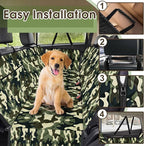 Waterproof Dog Car Seat Cover for Back Seat - Durable, Scratch Proof Pet Hammock with Nonslip Design & Storage Pockets, Fits Cars, SUVs, Trucks- S, Camouflage