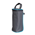 J.L. Childress Breast Milk Cooler Travel Bag - Insulated Baby Bottle Storage Bag, Portable Organizer Pack for Breast Milk, Use for Daycare or On the Go, Fits 1-2 Bottles - Grey/Teal
