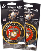 Elektroplate Officially Licensed United States Marine Corps Automotive Air Fresheners for Vehicles | New Car Scent (12-Pack) | Made in the USA