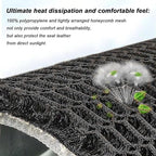 Cool and Breathable 3D air MESH car seat Cushion for Summer, Universal Ventilated Comfortable seat pad, Suitable for sedans, Vans, Pickup Trucks, and SUVs (Black Back cushion-1PCS)