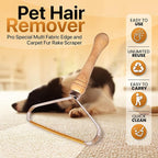 1-Pack Pet Hair Removal Tool - Carpet Rake and Squeegee for Pet Hair Remover Tool - Lint Remover and Hair Scraper for Couch - Easy to Clean Fuzz Fur and Pro Cat Dog Hair Remover for Rugs,Car Floor Mat